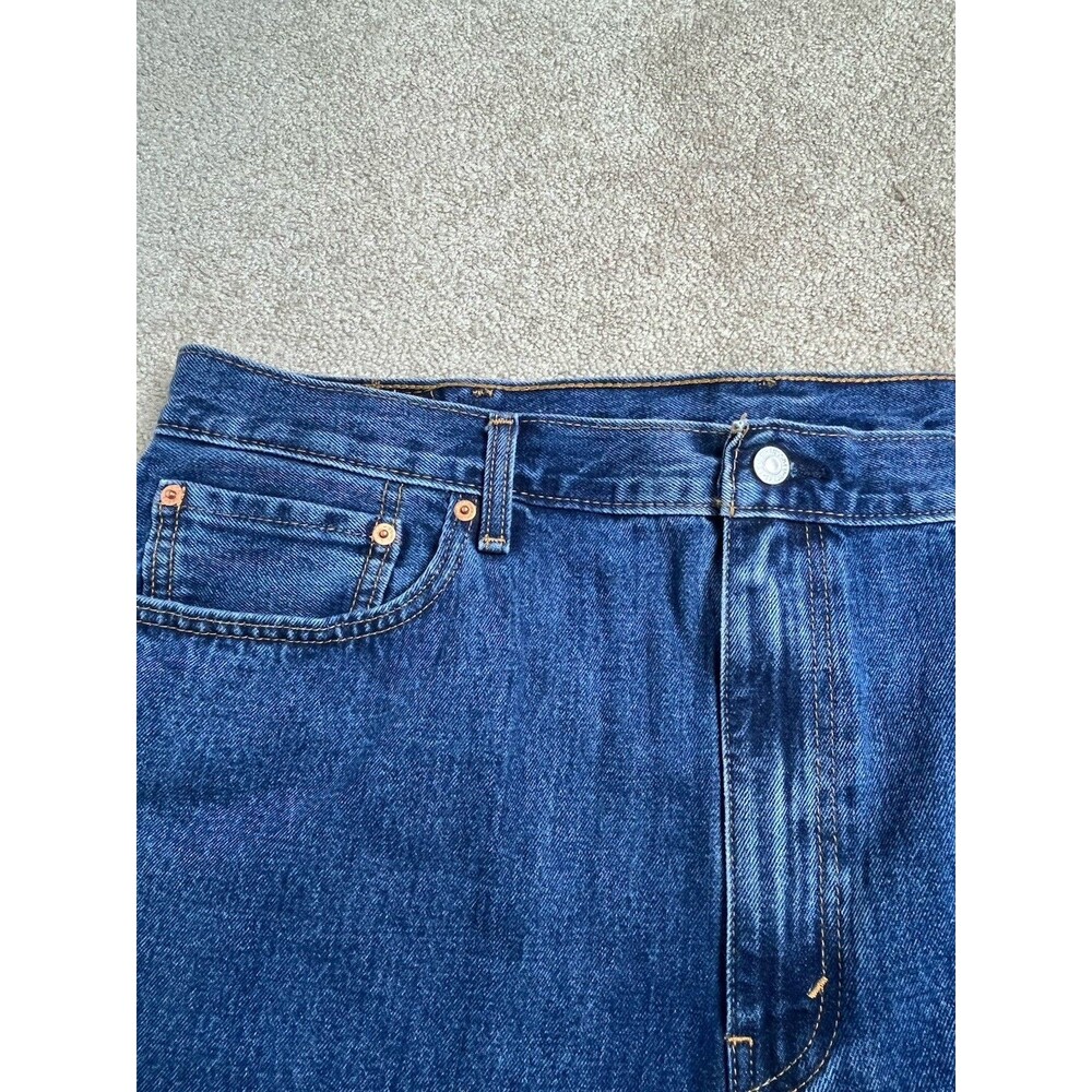 Levi's 505 Regular Fit Straight Leg Denim Blue Jeans Mens Size 42 x 29.5 EUC - Picture 3 of 11